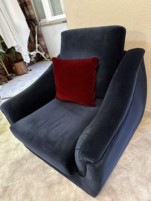 Sofá poltrona veludo Ótimo estado
