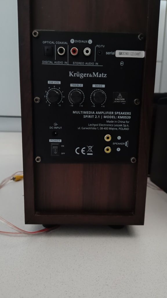 Wzmacniacz głośniki subwoofer Kruger&Matz Spirit 2.1 zestaw KM0539