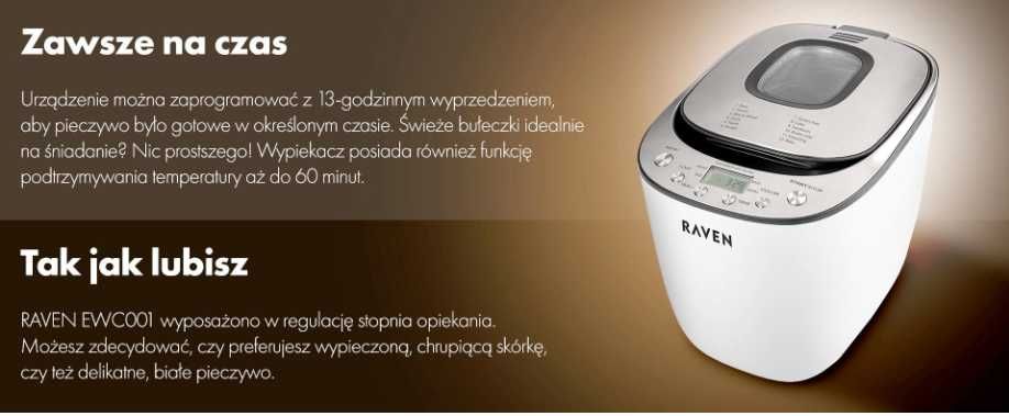 Wypiekacz do chleba Raven EWC001 12 programów NOWY!!!