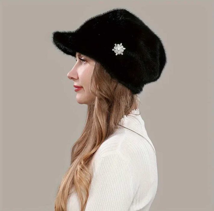Зимова шапка, капелюх зі штучного хутра, як натуральний