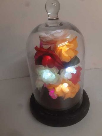 Campânula  floral com luzes Led