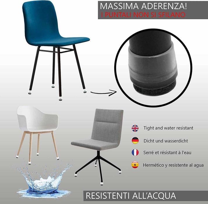 Zestaw 48 nakładek na nogi do krzesła