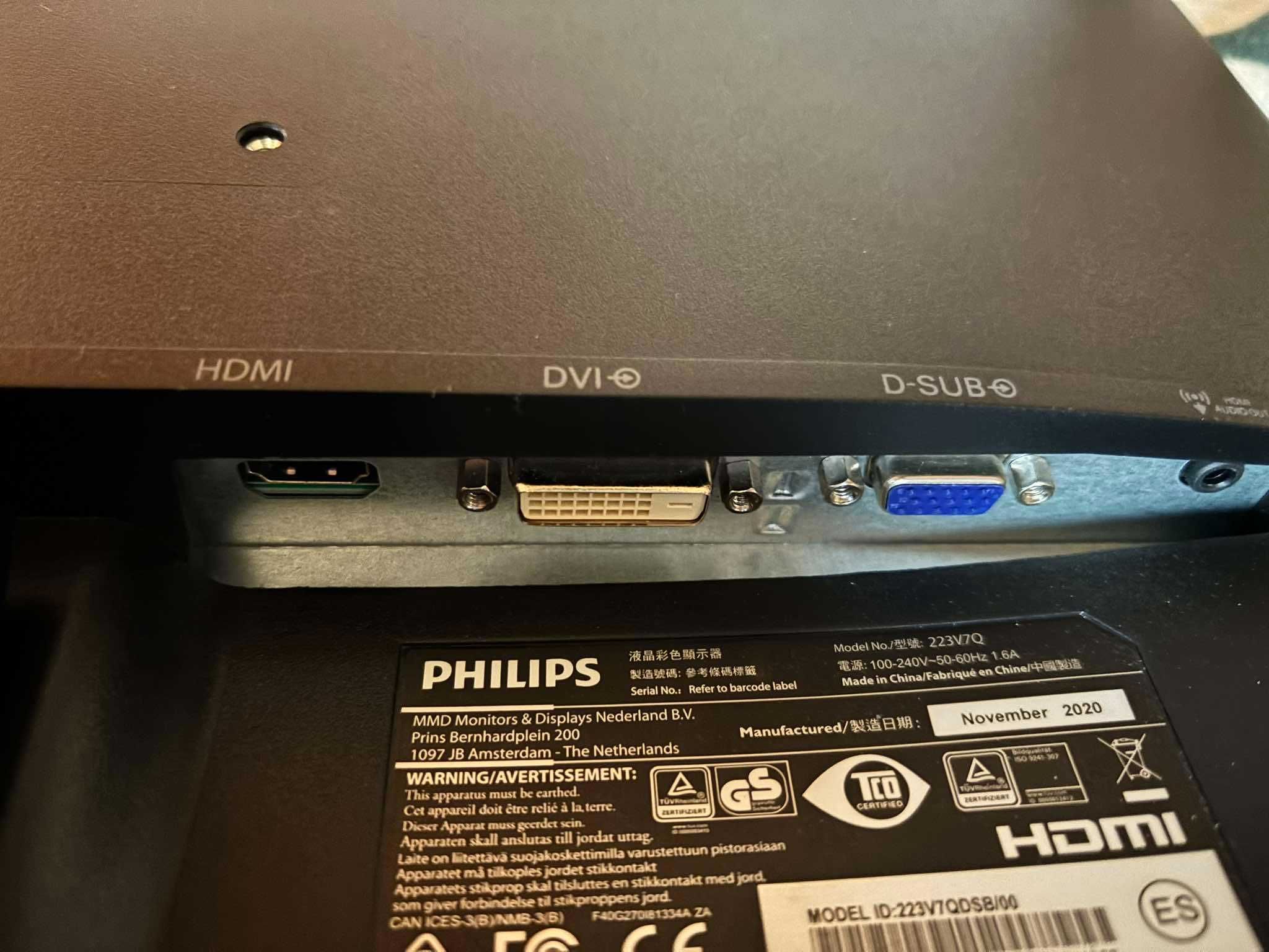 Monitor Philips 223V7QDSB 75Hz