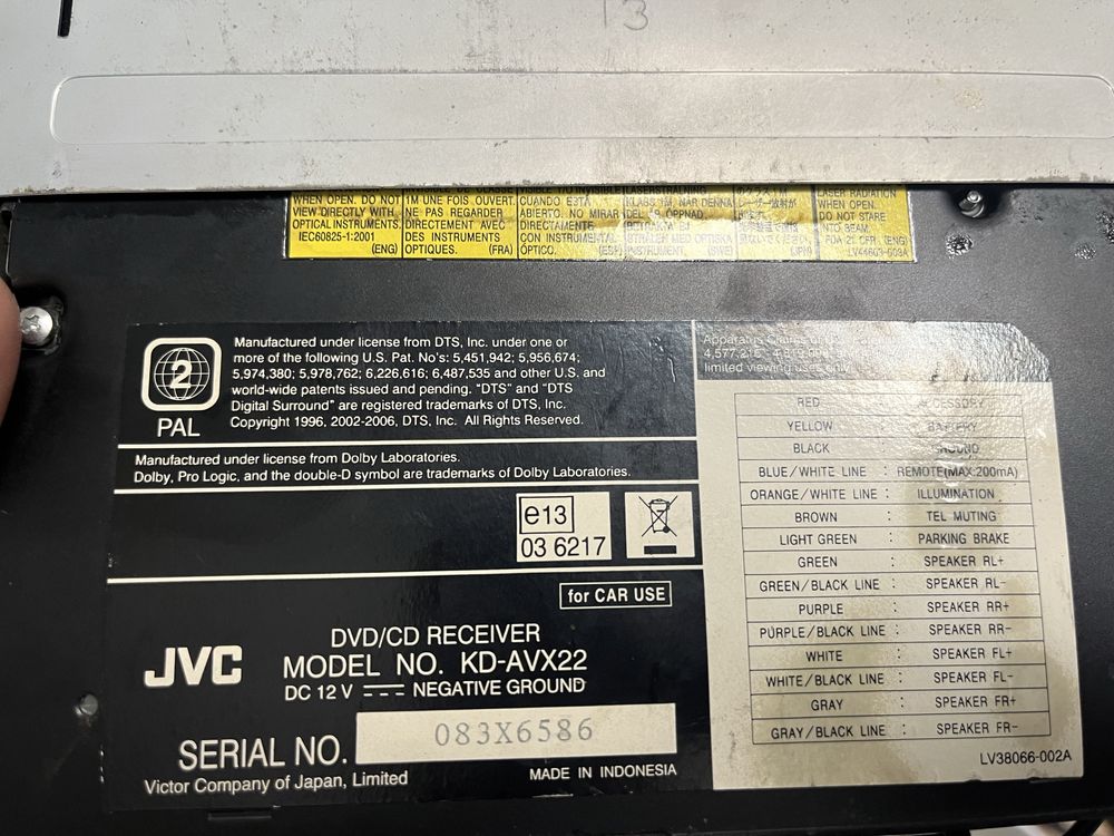 Radio radio jvc kdavx22,obalaniec idealny jak nowy