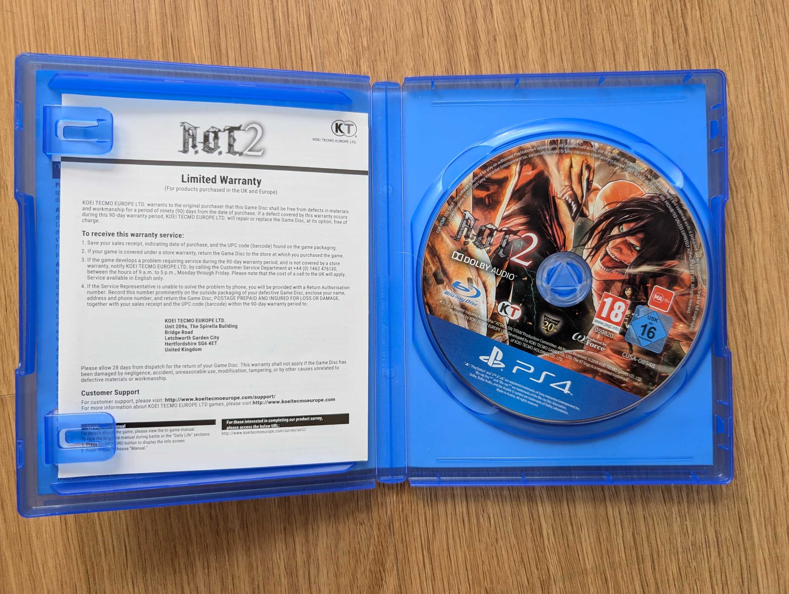 Attack on titan 2 ps4