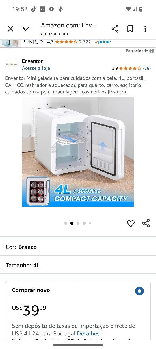 Mini frigorífico 4L