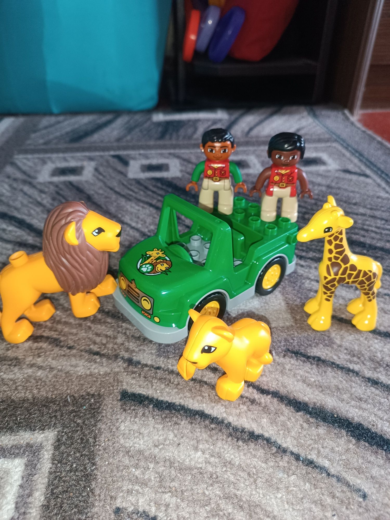 Лего Дупло Сафари лев жираф львёнок машина