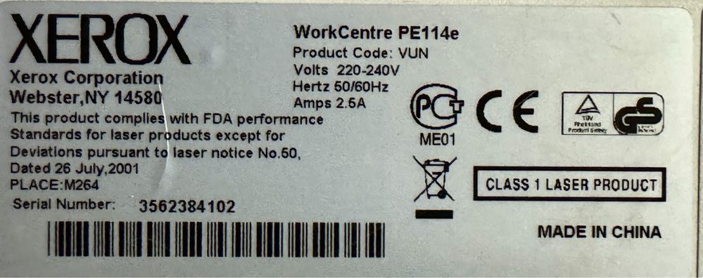 Копіювальний апарат Xerox WorkCentre PE114e,