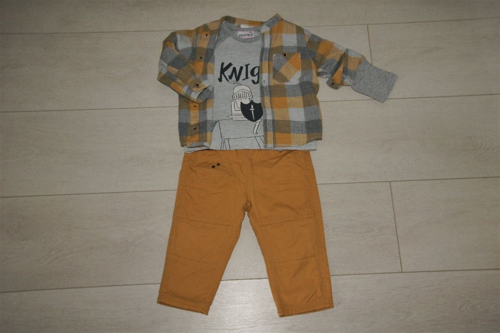 Szara bluzeczka bluzka Coccodrillo 80 do kompletu IDEALNA