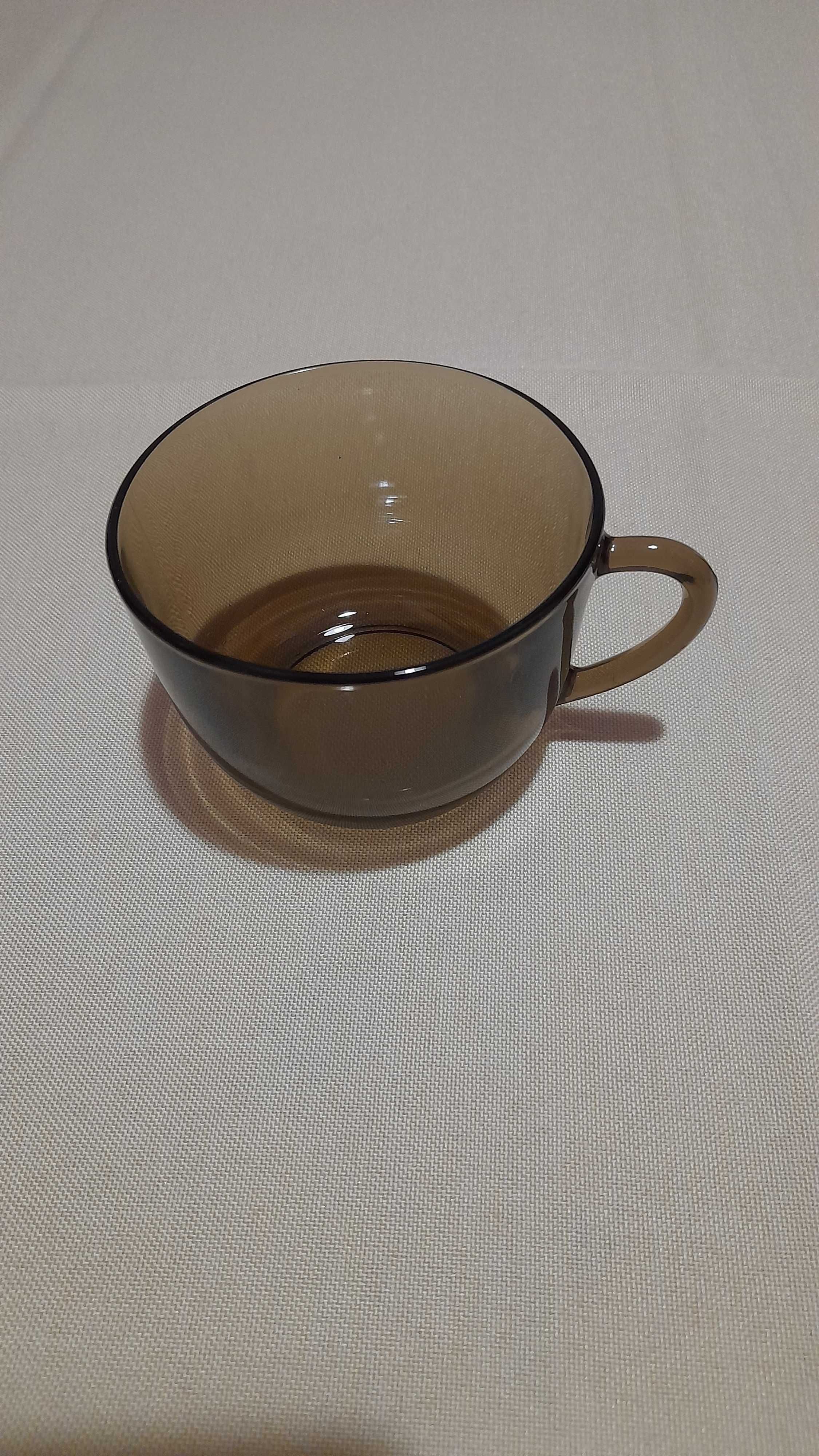 Filiżanki zestaw do herbaty ze szkła DURALEX PRL vintage