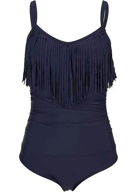 B.P.C kostium jednoczęściowy granatowy z frędzlami 44.