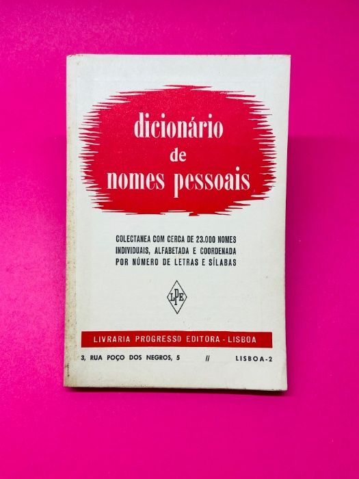 Dicionário de Nomes Pessoais - Autores Vários