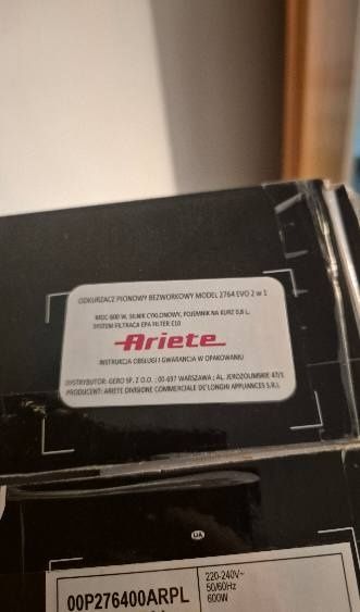 Odkurzacz 2 w 1 marki Ariete