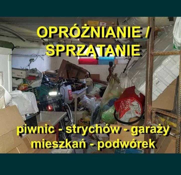 Wywóz Mebli Opróżnianie Mieszkań Domów Piwnic Garaży Podwórek Działek