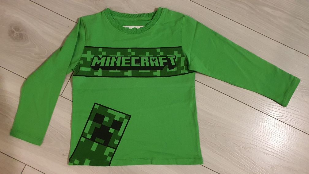 Koszulka z długim rękawem r. 110 Minecraft