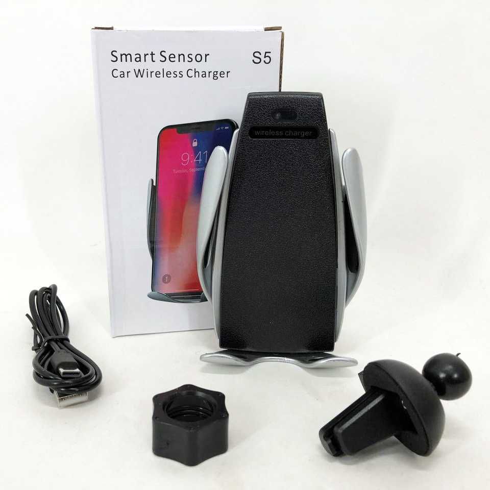 Автомобільний тримач із бездротовою зарядкою Smart Sensor S5