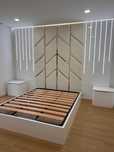 Cama Casal Estofada + mesas de cabeceira -  NOVO - FABRICA