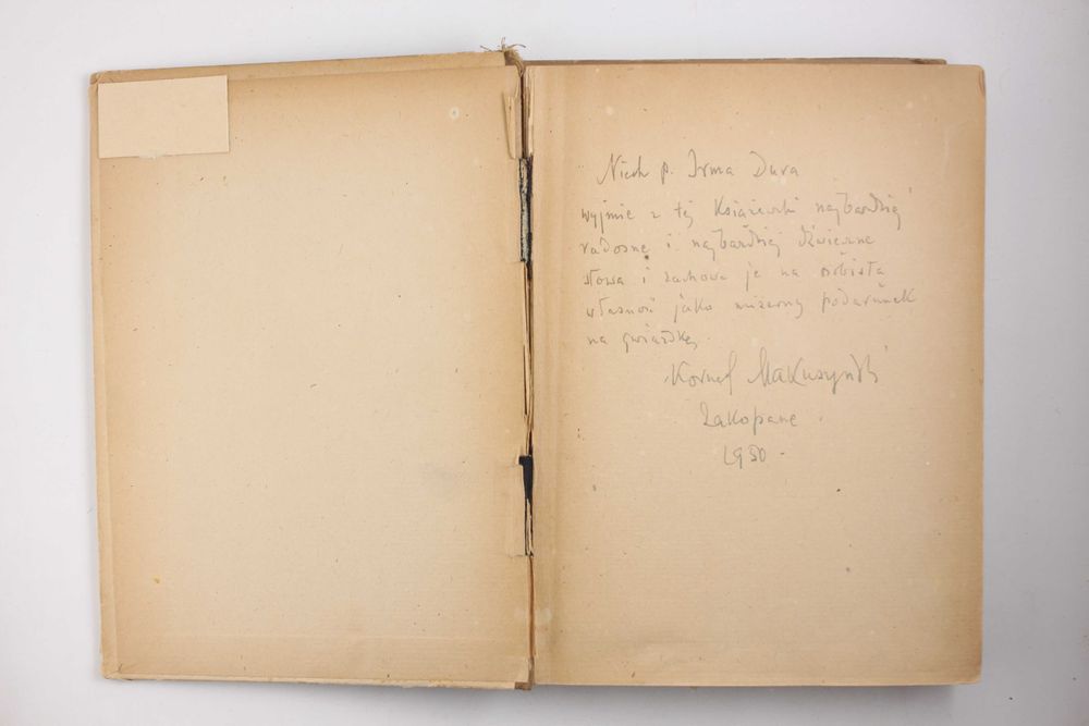 Skrzydlaty chłopiec [1949] > Kornel Makuszyński [autograf + dedykacja]