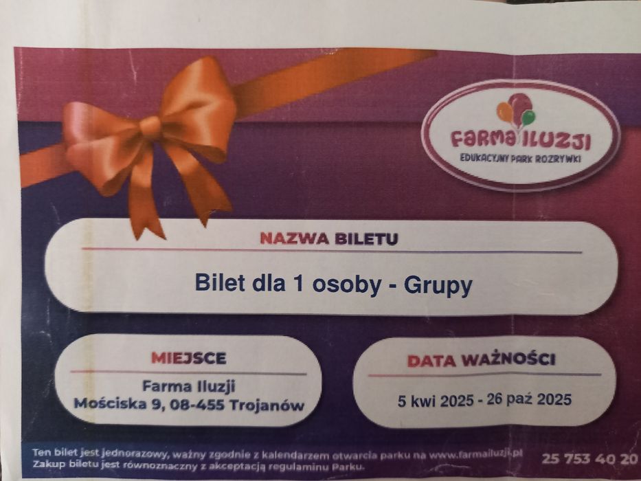 Bilet do Farmy Iluzji
