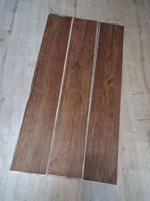 Samoprzylepne płytki podłogowe Winylowe 15x90cm 35 szt 5m2 Ciemny brąz