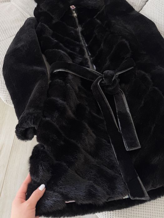 Шуба норка+цигейка норкова шуба