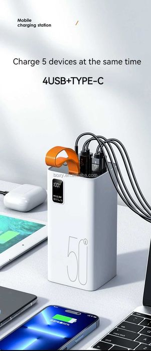 Павербанк 50 000mAh, честная емкость, быстрая зарядка 22,5W power bank