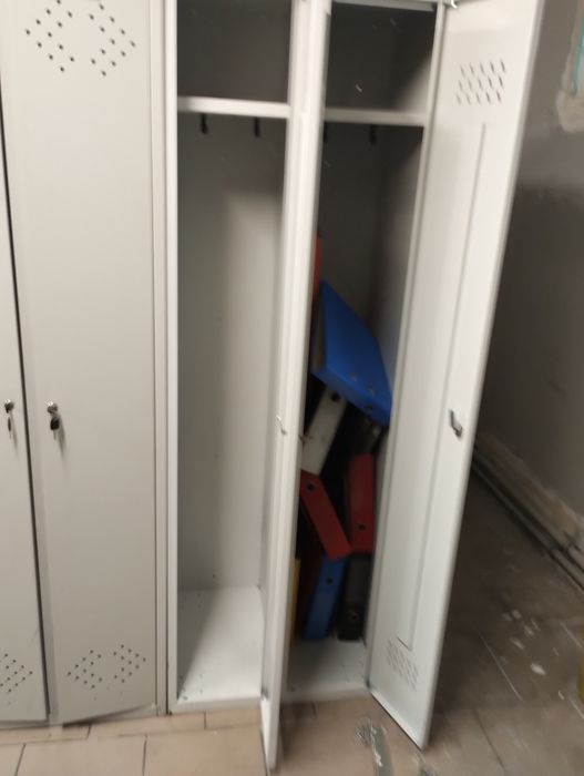 Szafka BHP pracownicza metalowa malowana przemysłowa  2 komory