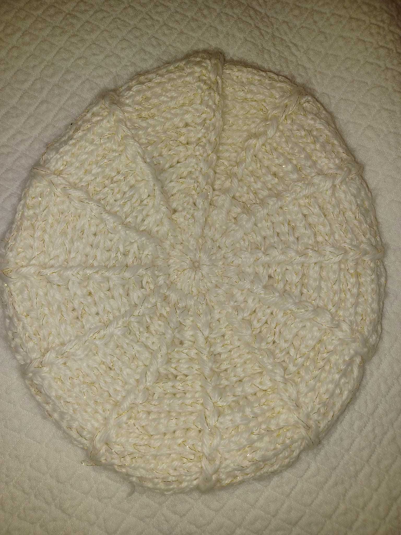 Gorro de malha branco