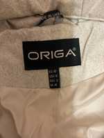 Молочна довга  куртка пуховик Origa