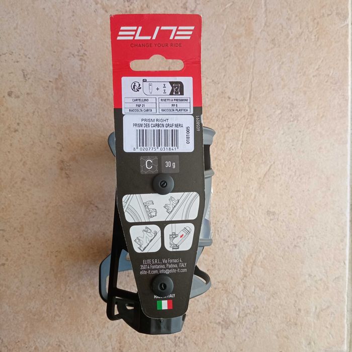 Suporte Garrafa Elite Prism right Carbono