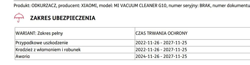 Odkurzacz XIAOMI Mi Vacum Cleaner G10 White