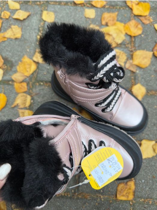 30р Зимові дутики Clibee на дівчинку зимние дутые ботинки на девочку