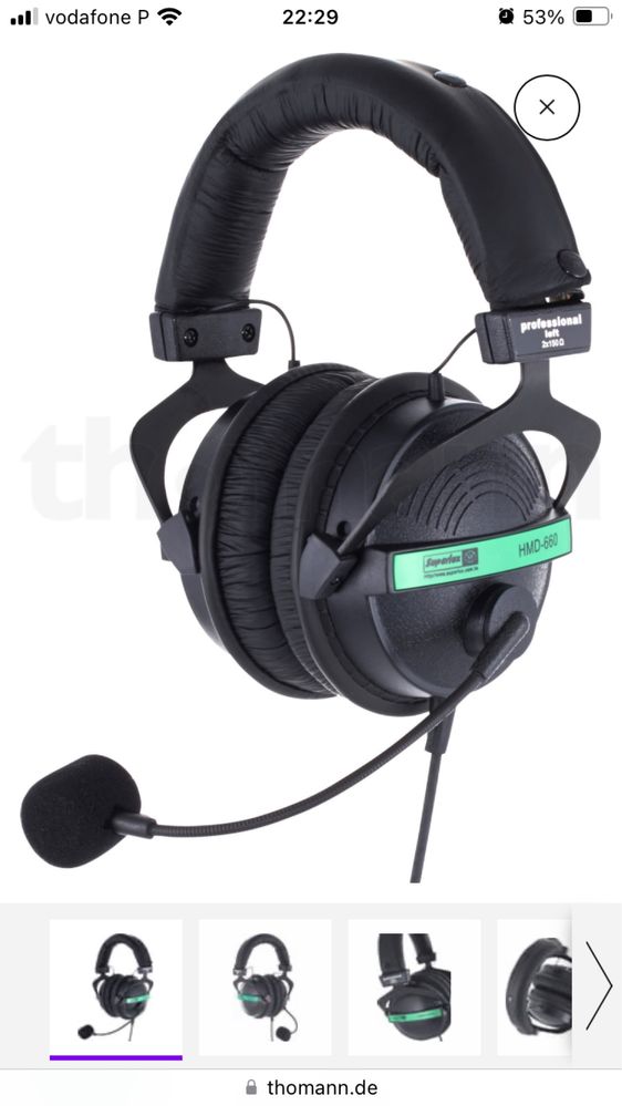 Headphones com micro - Superlux HMD-660X