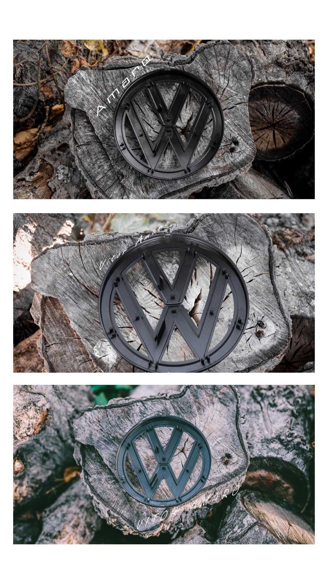 2 Símbolos/Logos Mala/Capo Carbono/Preto Mate/Piano(VW Golf MK7,GTI,R)