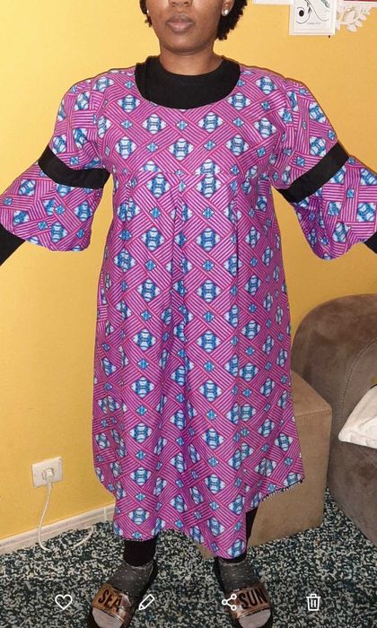 Vestido 42/44 Tecido Africano Usado 2Vez Entrego Alfragide