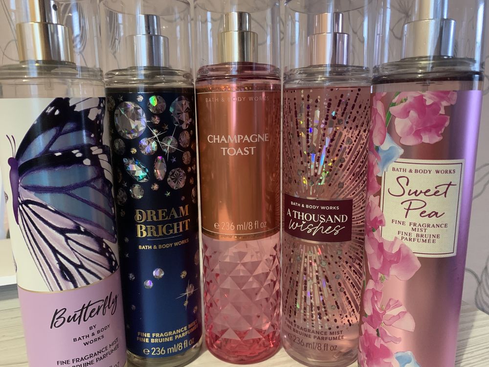 Bath and body works спреї