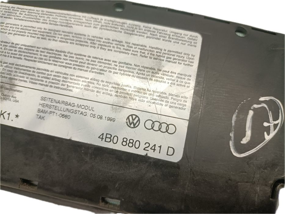 Airbag banco esquerdo AUDI A6 (4B2, C5)