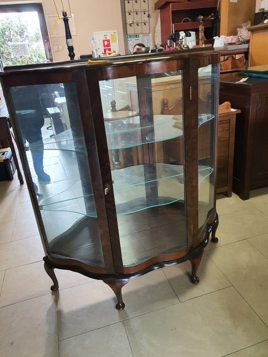 Witryna oszklona drewniana fornirowana elegancka stylowa FV DOWÓZ