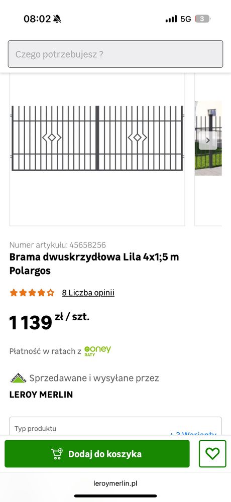 Brama wjazdowa 4m