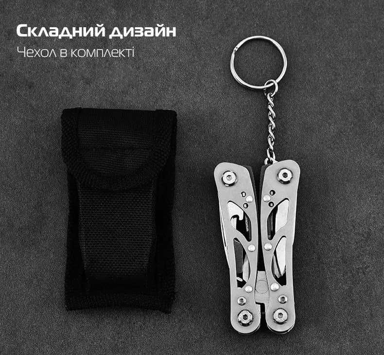 Мультитул пласкогубцы (10 в 1) MT-01 Silver + чехол (Є ОПТ)