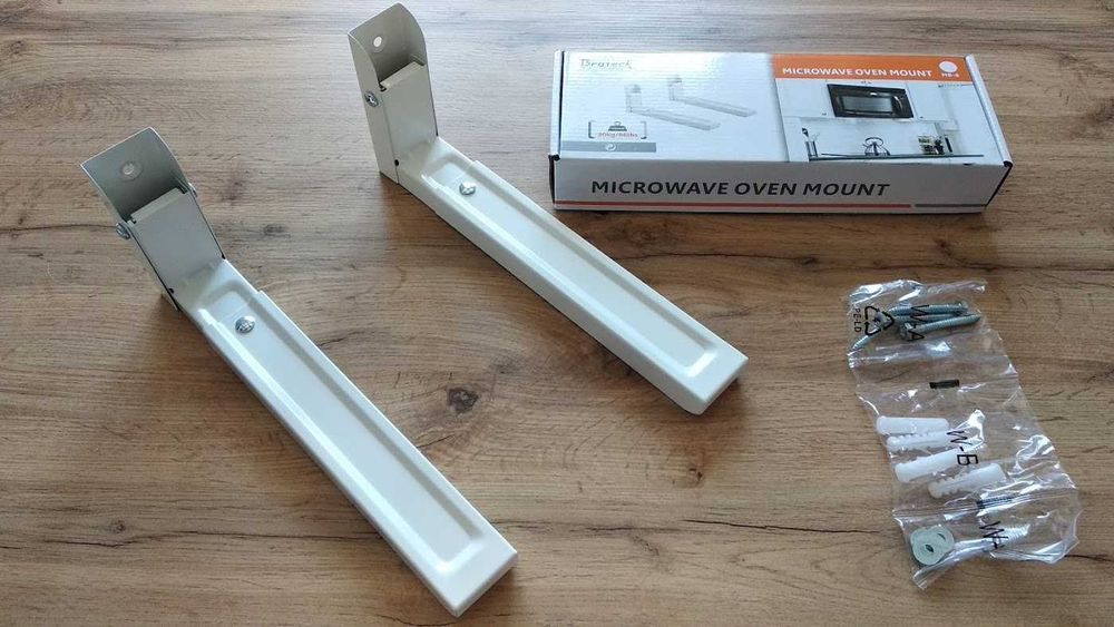 Кронштейн кріплення для мікрохвильовки Brateck MB-6 W білого кольору