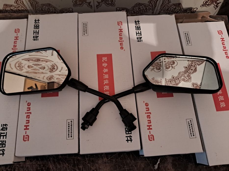 Мото зеркала чорные. Цена за пару.