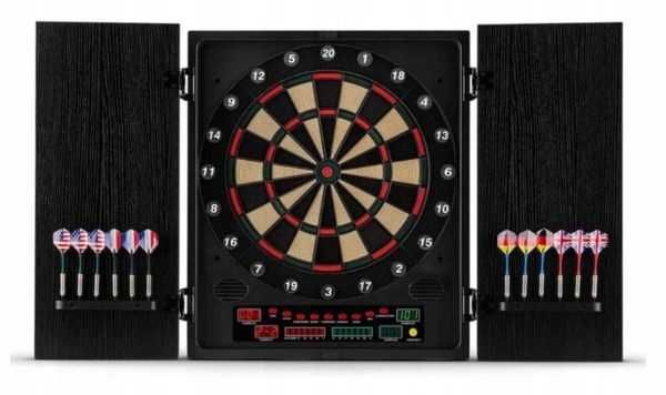 Ultrasport Elektroniczna tarcza do gry w darta z drzwiami zamykana