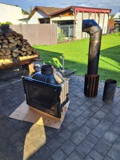 Kominek Nordflam 13kw + Radiator zestaw