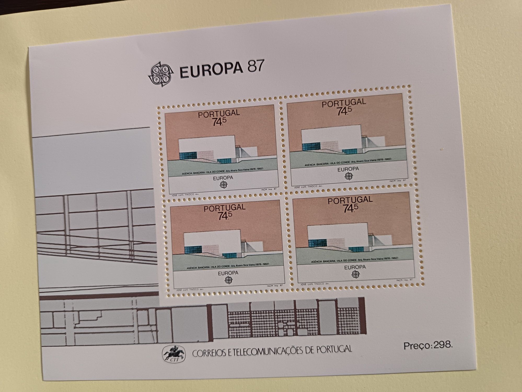 Selos de Portugal - Bloco número 88 MNH sem sinal de charneira