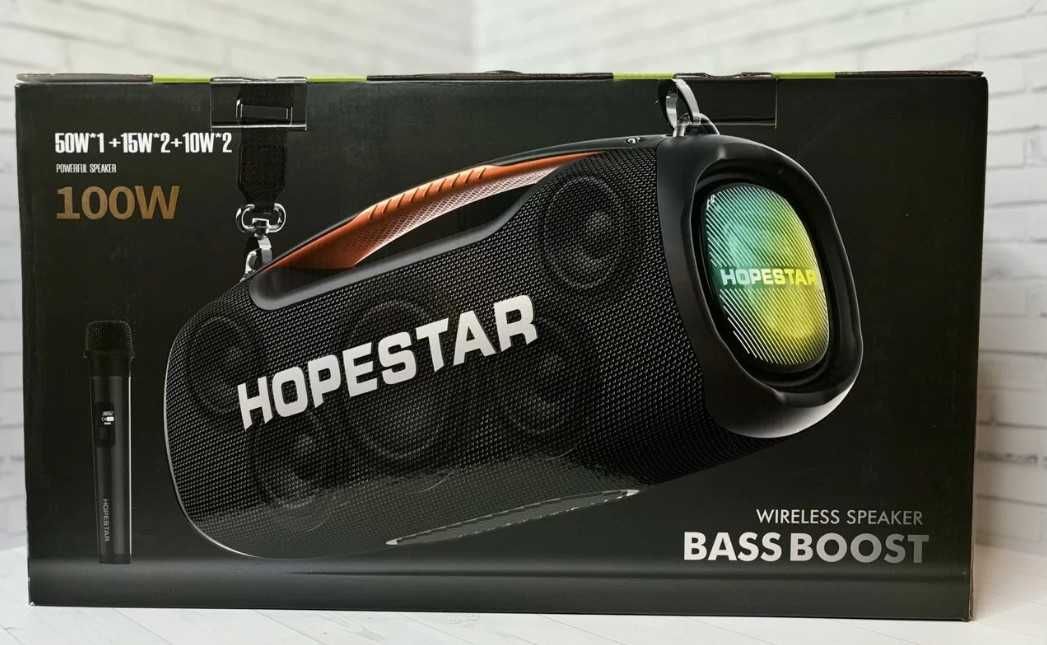 100 W ! Bluetooth колонка Hopеstar A60 + караоке