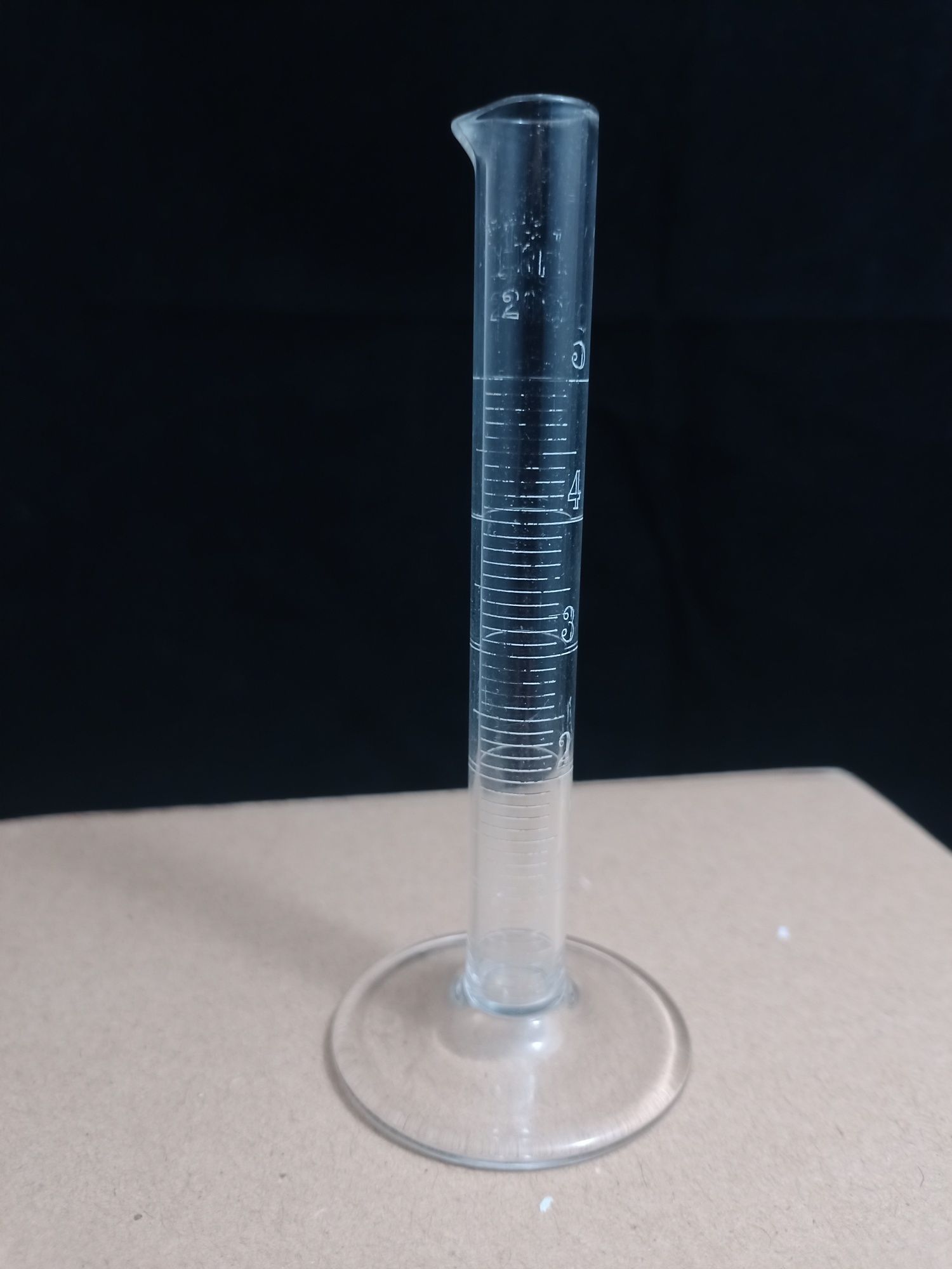 Tubo de ensaio antigo muito fino em vidro - para 50 ml