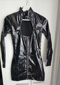 Sukienka czarna latex sukienka tatexowa r.XS/S