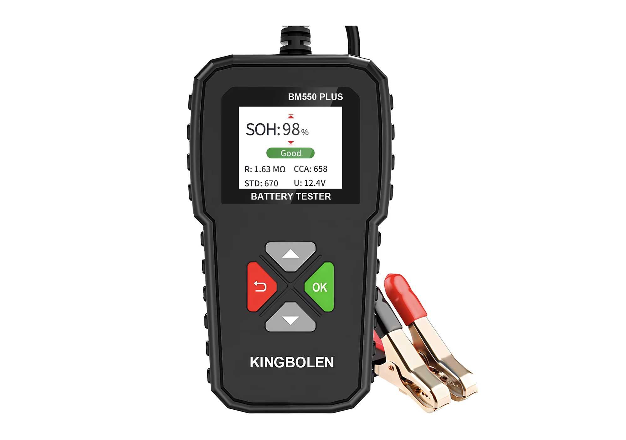 Акумуляторний тестер Kingbolen BM550 Plus (6V/12V/24V, SOH, SOC) авто
