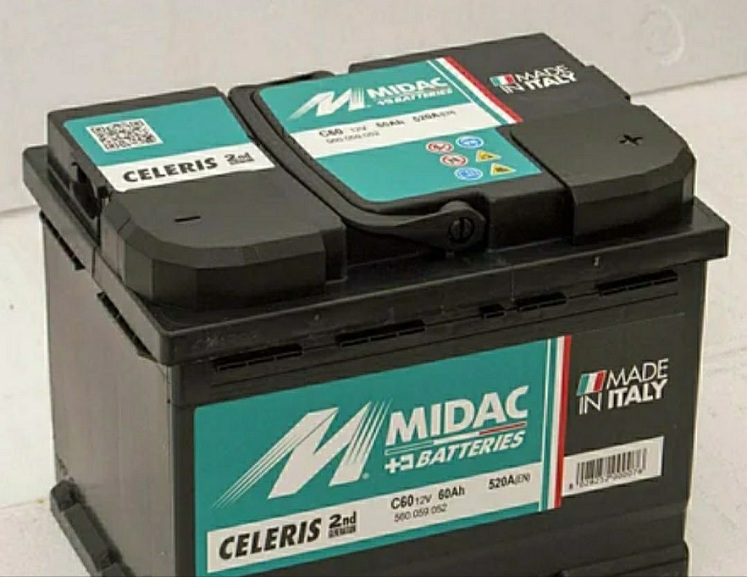 Аккумулятор 6СТ-60A MIDAC CELERIS, 12V, 60Ah (-/+) евро, Мидак Селерис